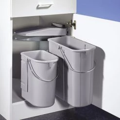 Am billigsten 😀 Naber Öko 1. Abfallsammler, Alu Grau. - Mülleimer 🌟