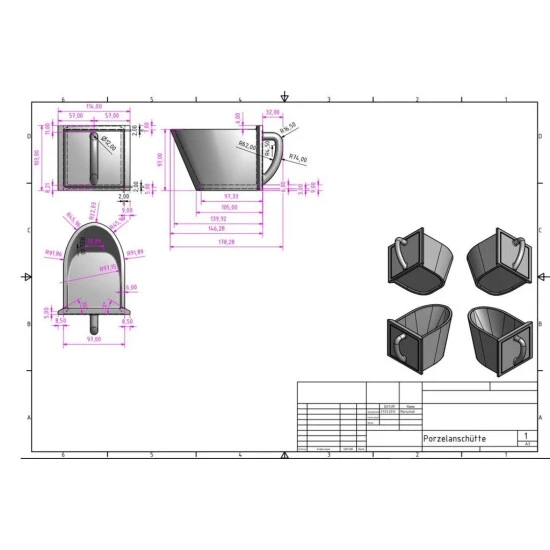 Budget 😍 Naber Keramik Schütte, Glatt, Weiß 🎉 – Bild 4