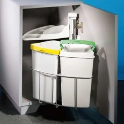 Schlussverkauf 🧨 Naber Cabbi Junior 2. Abfallsammler, Hellgrau. - Mülleimer 💯