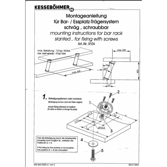 Beste Bewertungen von 🥰 Naber TableLine 2. Konsole. Schraubbar, Edelstahlfarbig - Trag-/Stützelement 👏 – Bild 5