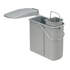 Großhandel 👏 Naber Vario 1 Plus. Abfallsammler, Alu Grau. - Mülleimer 🧨