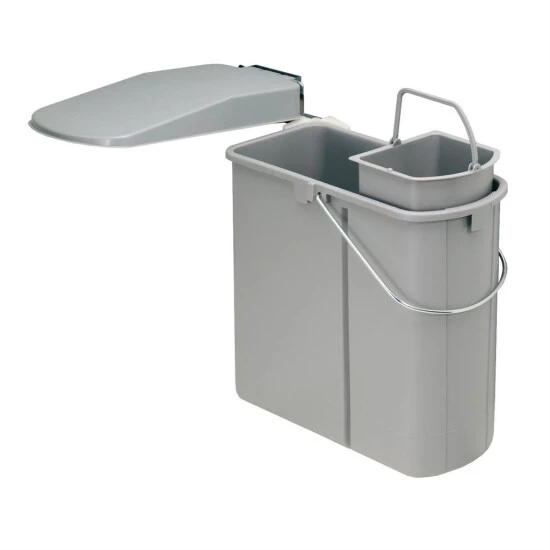 Großhandel 👏 Naber Vario 1 Plus. Abfallsammler, Alu Grau. - Mülleimer 🧨