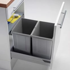 Angebote 🔔 Naber Pullboy Vario 50 2. Abfallsammler, Alu Grau. - Mülleimer 🔥