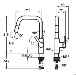 Auslauf 🥰 Naber Luna E7, Einhebelmischer, Chrom, Hochdruck 😉