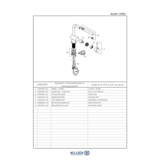Besorgen 👍 Naber 5023127 Steel L2 Armatur / Mischbatterie / Edelstahl 👍 – Bild 3