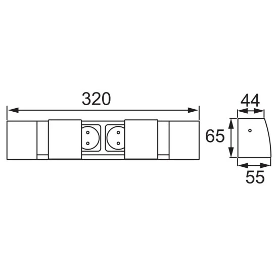 Blitzangebot ⌛ Naber Doppel-Elektrobox, Aufbausteckdosenelement, Alufarbig ⭐ – Bild 2